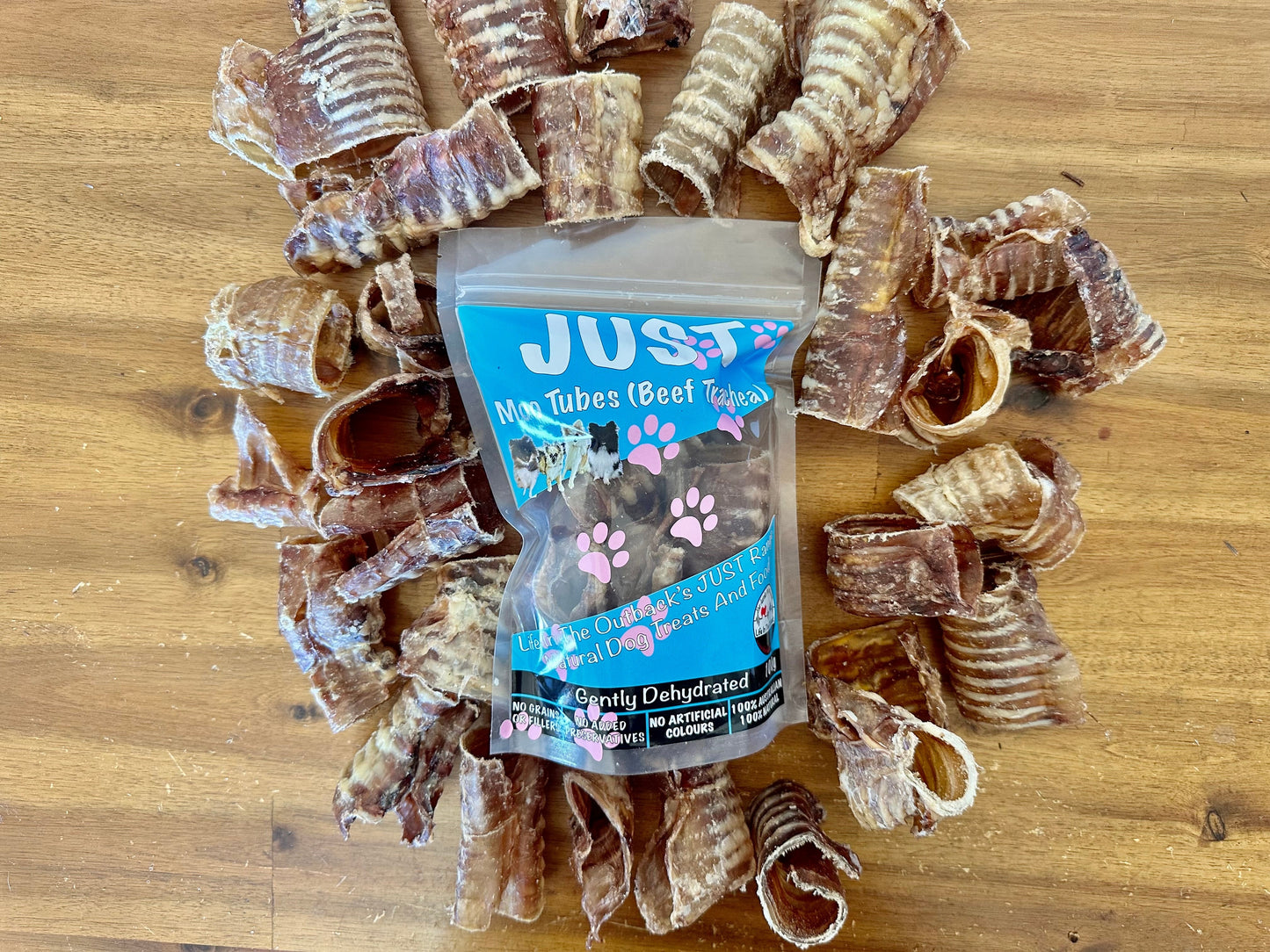 1x Just Moo Tubes ( Beef Trachea ) - Pet And Farm