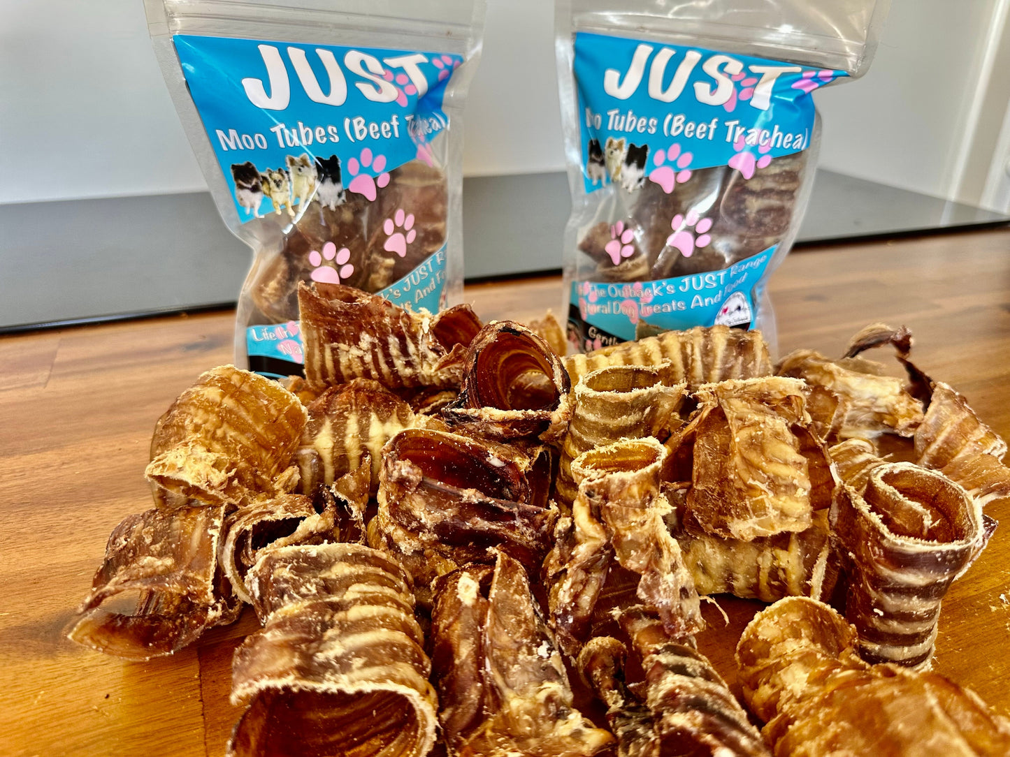 1x Just Moo Tubes ( Beef Trachea ) - Pet And Farm
