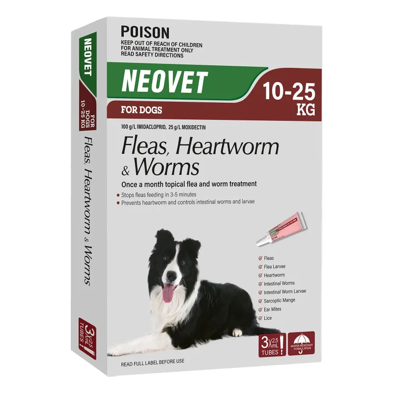 Neovet Flea and Worming For Dogs 3Pk - Pet And Farm