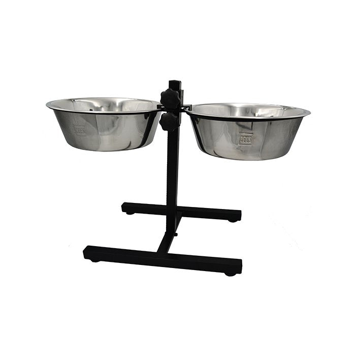 ZEEZ Adjustable Double Diner Bowls - Pet And Farm