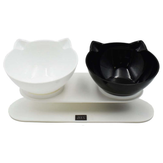ZEEZ Elevated Tilted Cat Bowl 2 x 250ml - Pet And Farm