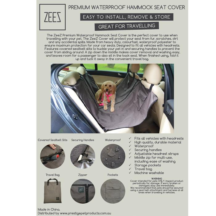 ZeeZ Car Seat Cover Hammock Premium Waterproof - Pet And Farm