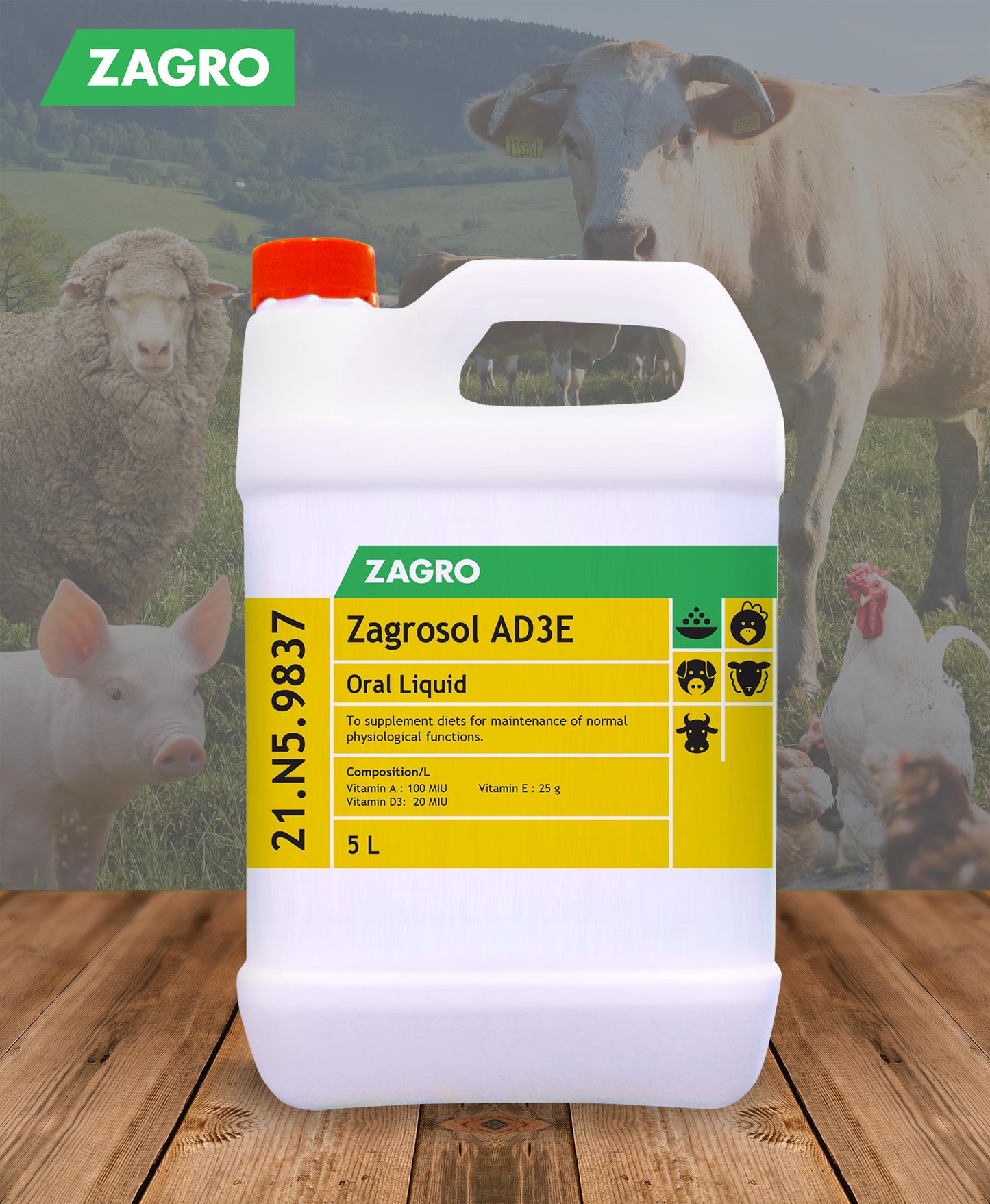 Zagrosol AD3E - Pet And Farm