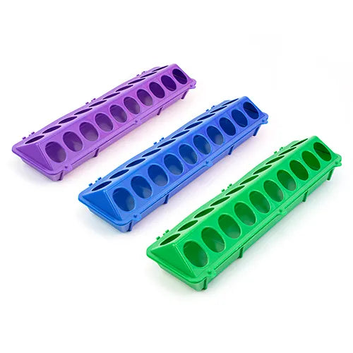 Poultry Feed Trough with Holes – Plastic - Pet And Farm