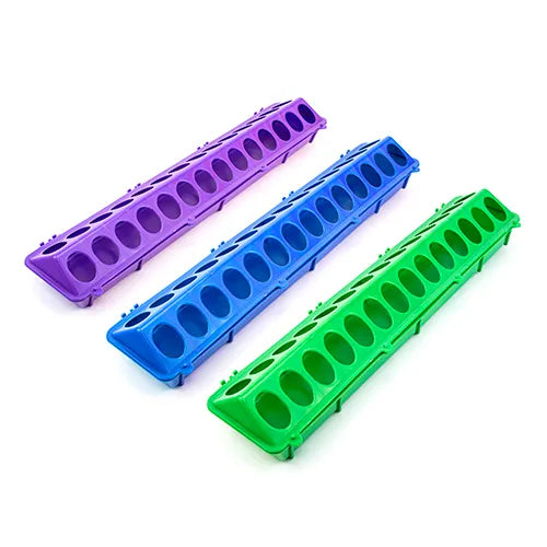 Poultry Feed Trough with Holes – Plastic - Pet And Farm