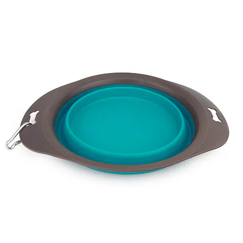 Travelling Bowl Collapsible Teal Green - Pet And Farm