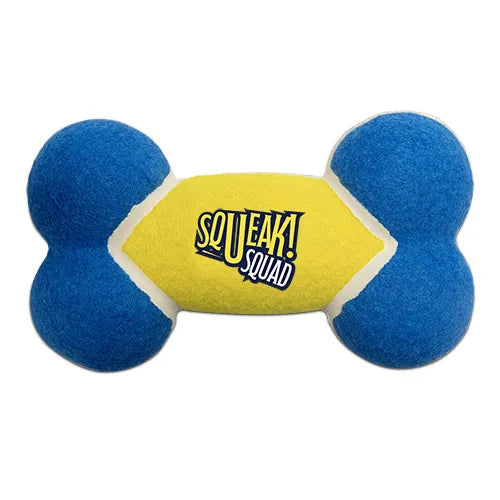 Tennis Bone Squeak Squad Dog Toy