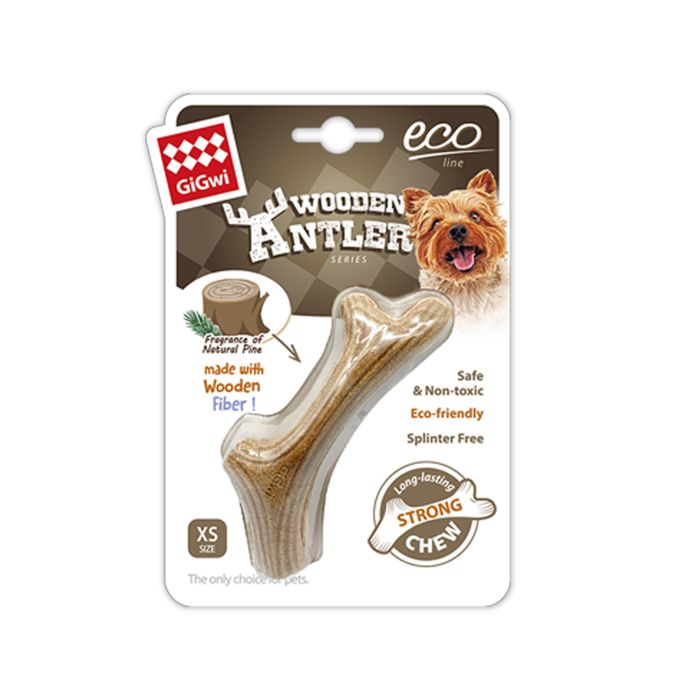 Gigwi Wooden Antler Dog Chew Toy - Pet And Farm