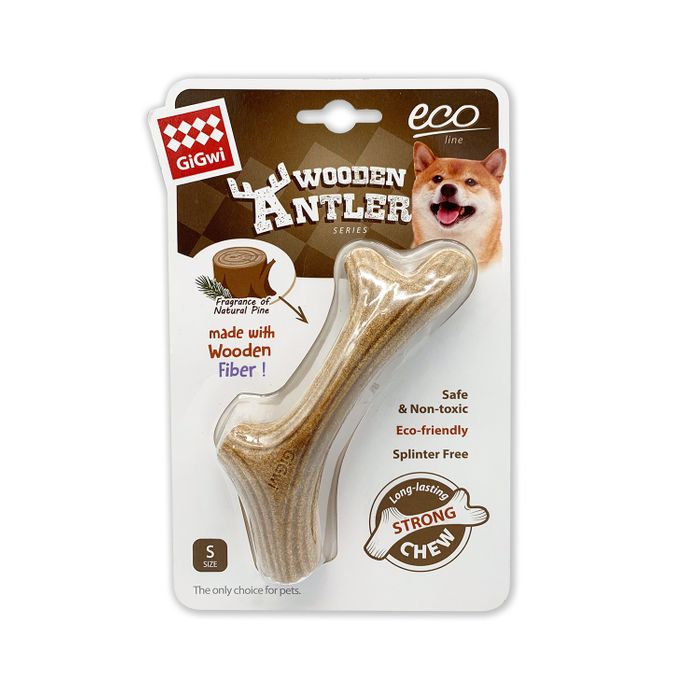 Gigwi Wooden Antler Dog Chew Toy - Pet And Farm