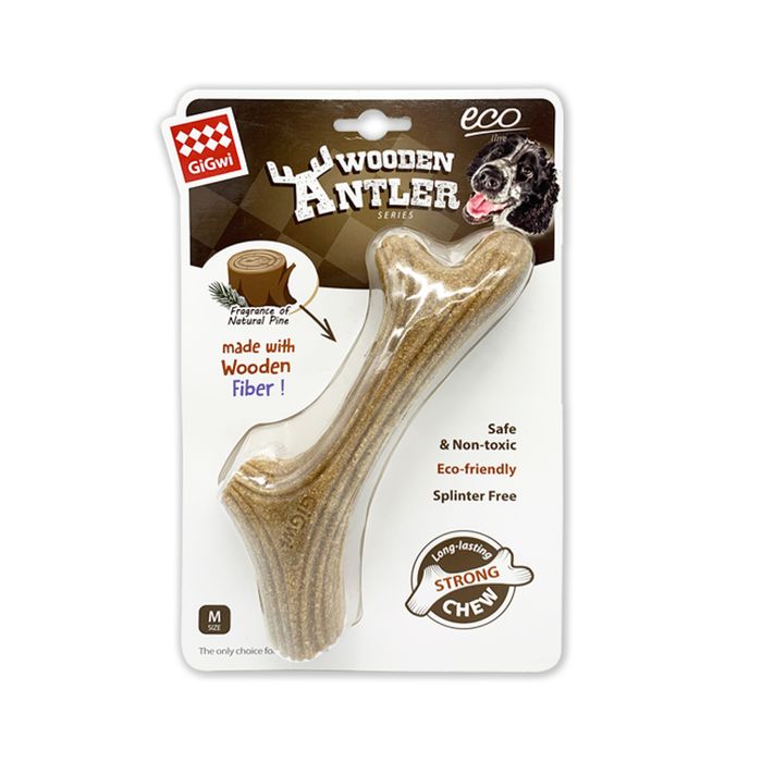 Gigwi Wooden Antler Dog Chew Toy - Pet And Farm