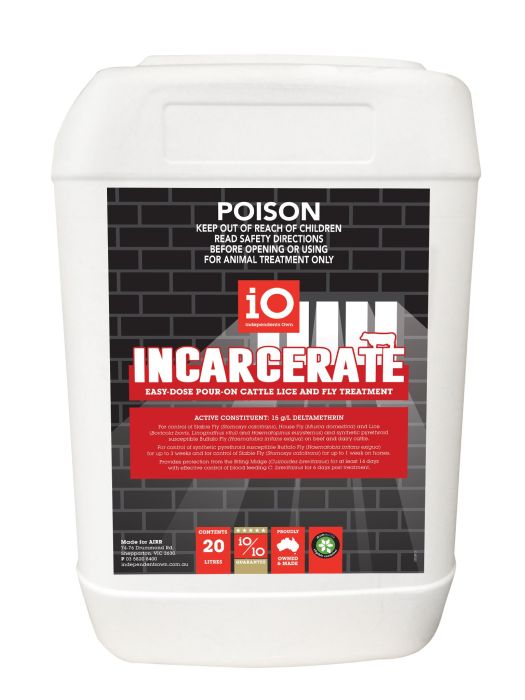 iO Incarcerate Pour-on Cattle Lice And Fly Treatment - Pet And Farm