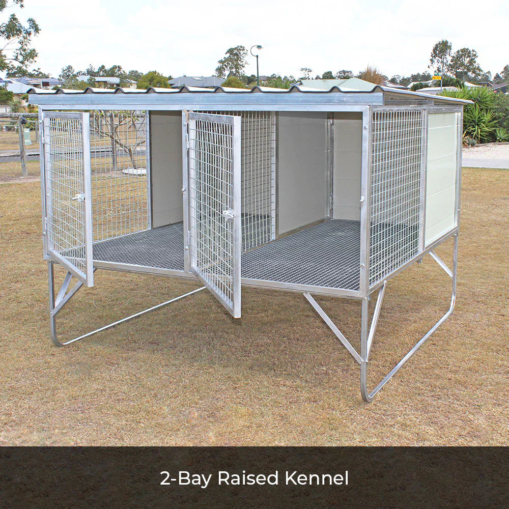 Aussie Dog Kennels Raised Dog Kennel - Pet And Farm