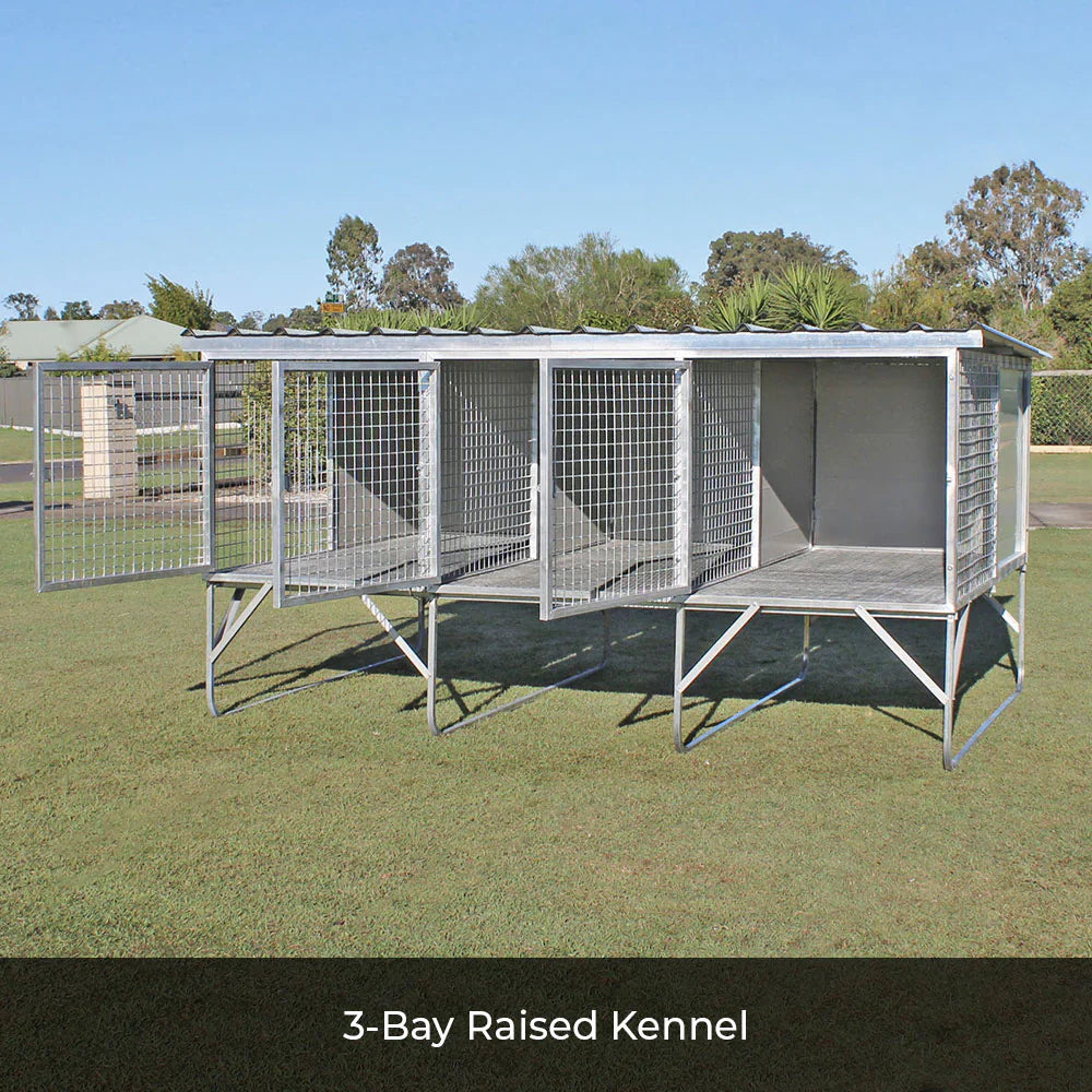 Aussie Dog Kennels Raised Dog Kennel - Pet And Farm