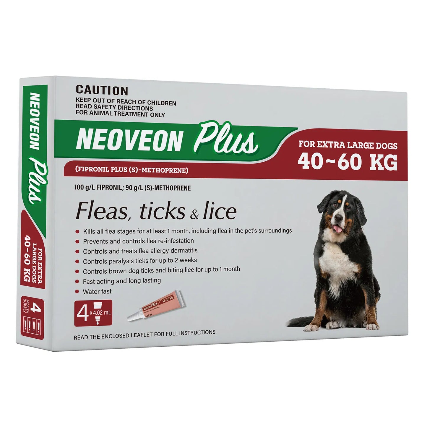 Neoveon Plus Dog Flea and Tick 4pk