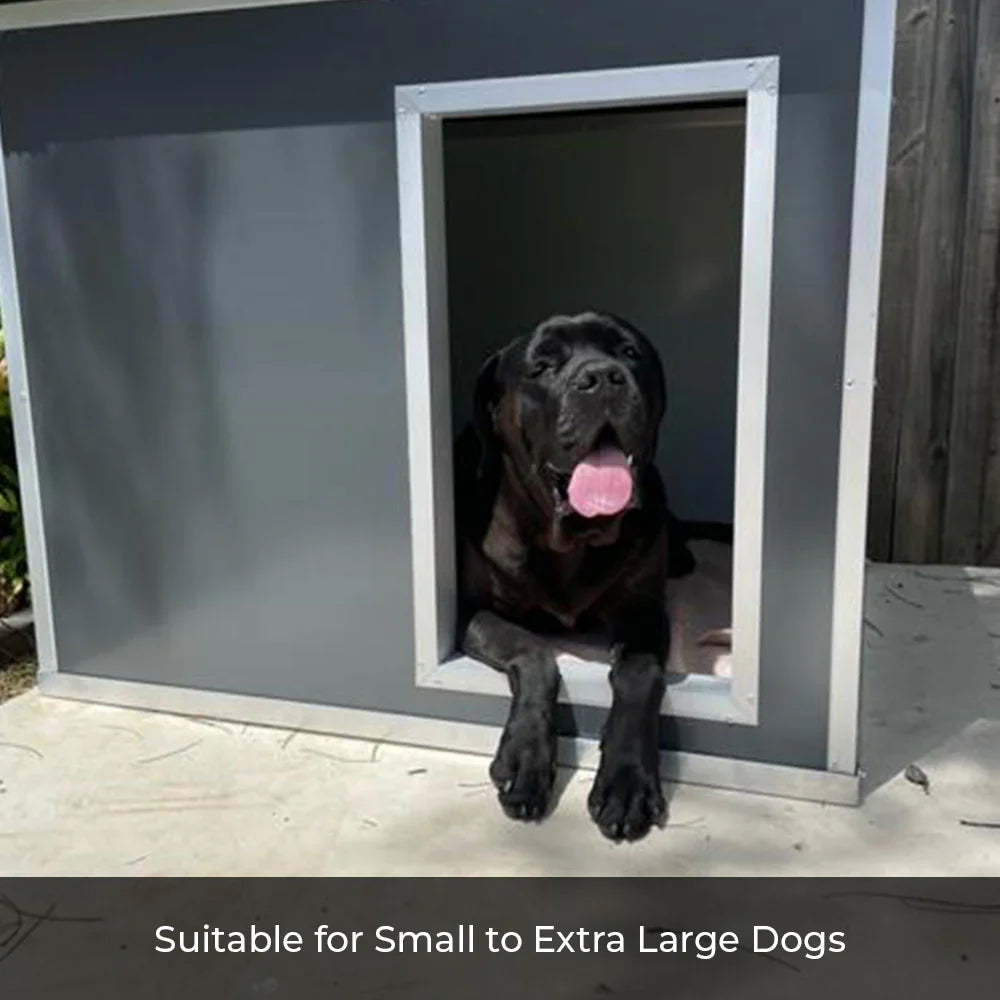 CozyCube Coldroom Panel Insulated Dog House/Kennel GREY - Pet And Farm