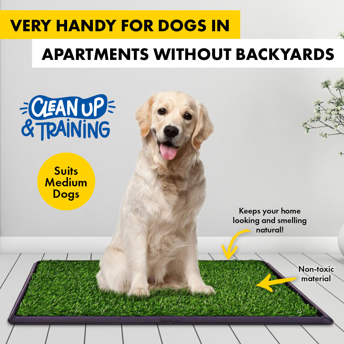 Pet Basic Portable Dog Potty Trainer 3 Layer System Odour Resistant 76 x 50cm - Pet And Farm
