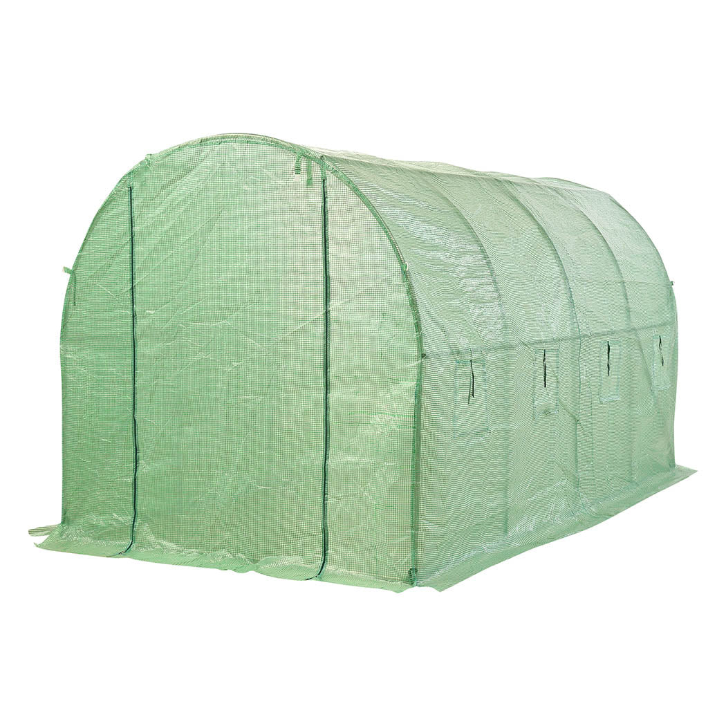 Greenhouse Plastic Film Shed Walk in Outdoor Garden Green House Tunnel Frame - Pet And Farm