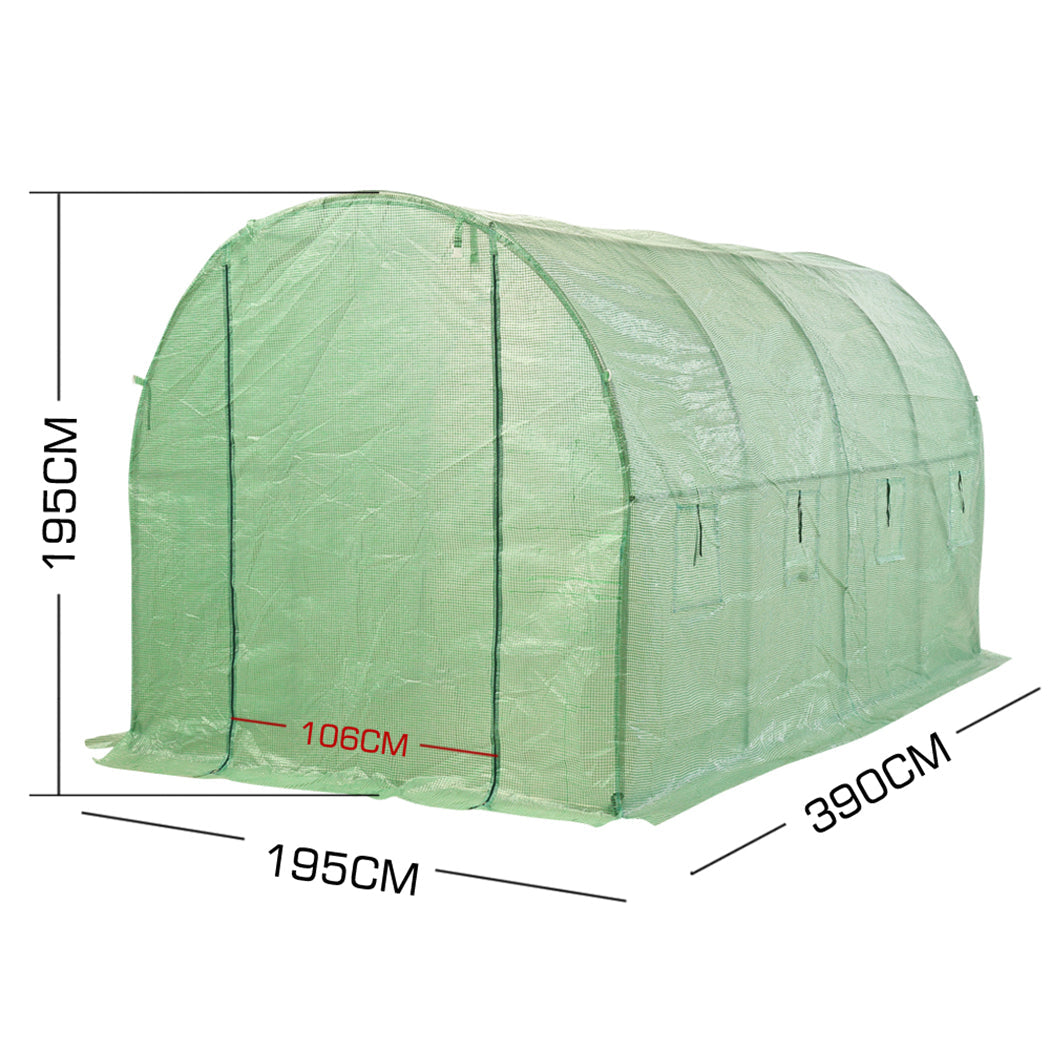 Greenhouse Plastic Film Shed Walk in Outdoor Garden Green House Tunnel Frame - Pet And Farm