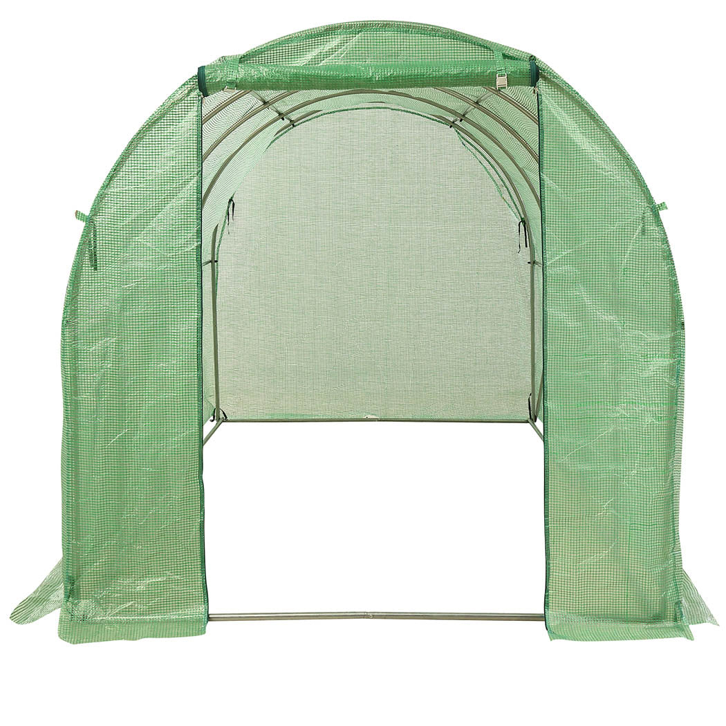 Greenhouse Plastic Film Shed Walk in Outdoor Garden Green House Tunnel Frame - Pet And Farm