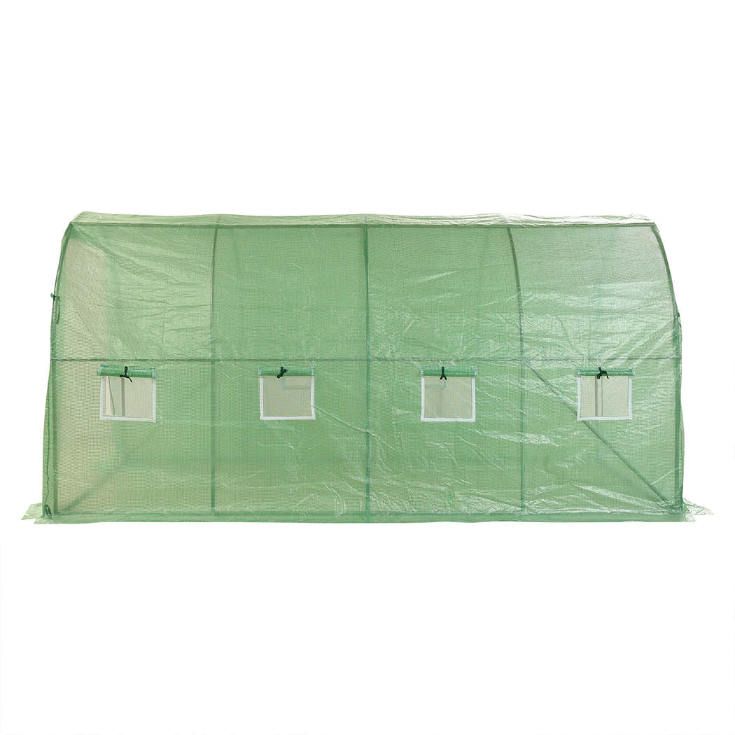 Greenhouse Plastic Film Shed Walk in Outdoor Garden Green House Tunnel Frame - Pet And Farm