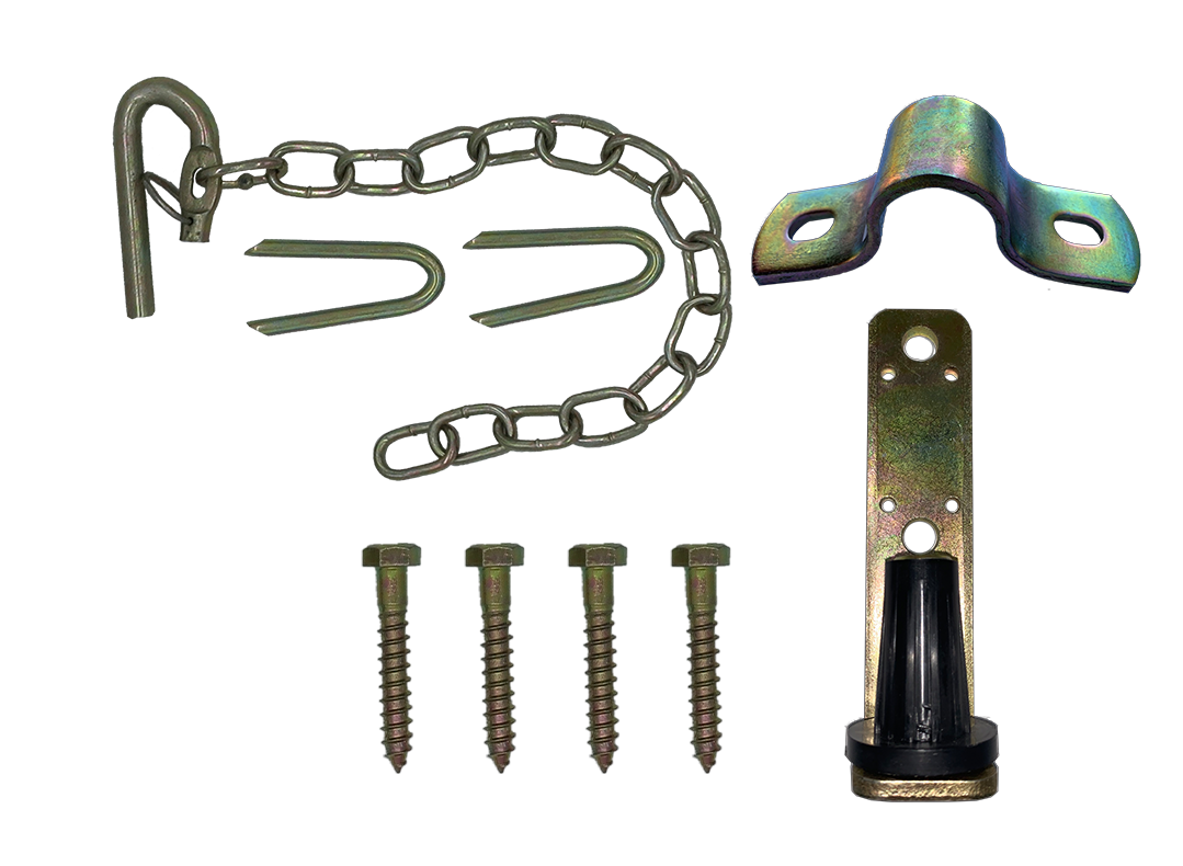 Ezy-Fix Gate Hinges Set With Staple Latch - Pet And Farm