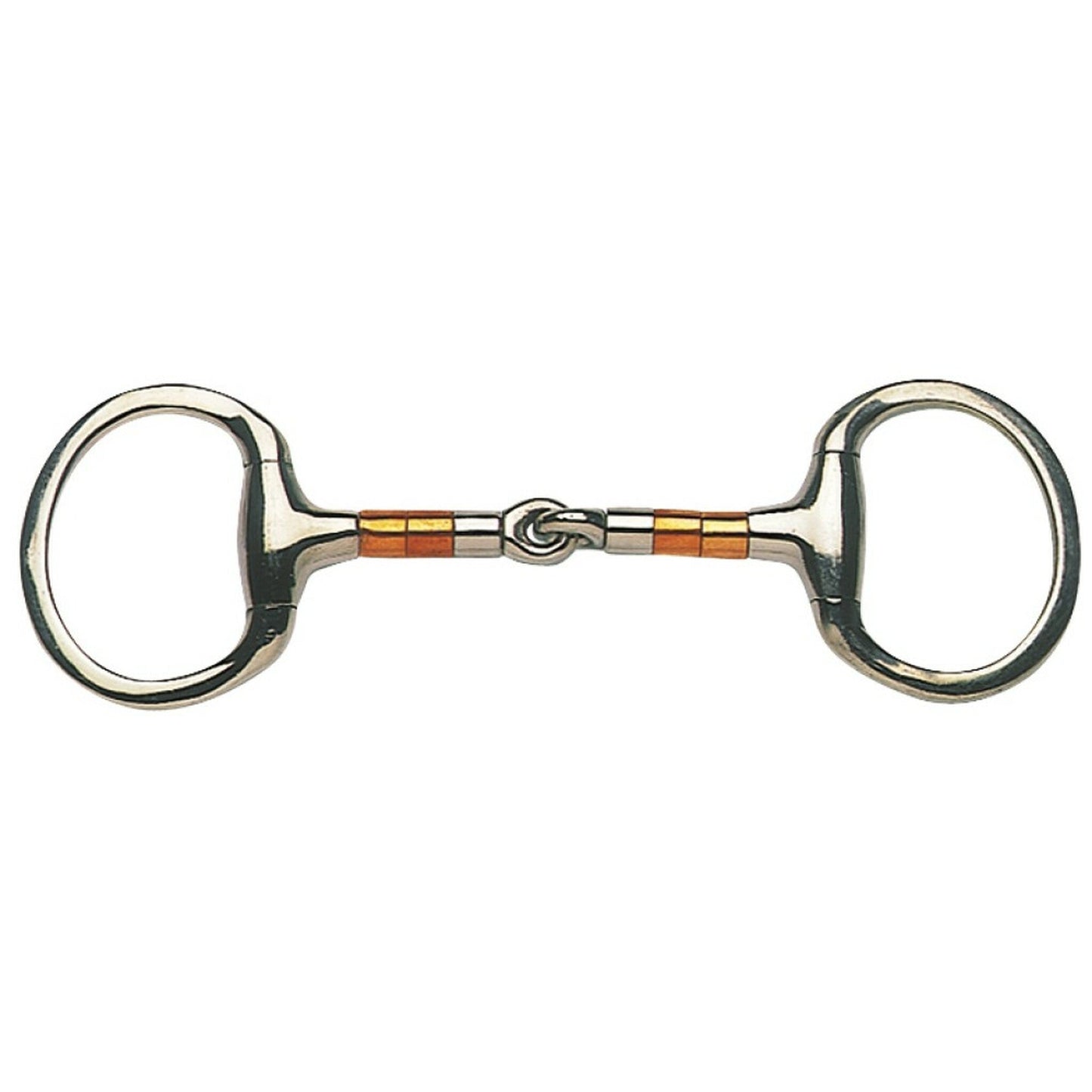 Eggbutt Snaffle w/Copper & SS Rollers & Flat Rings - Pet And Farm