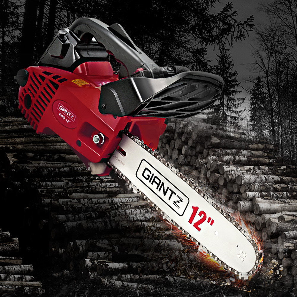 Giantz 25CC Commercial Petrol Chainsaw - Red & Black - Pet And Farm