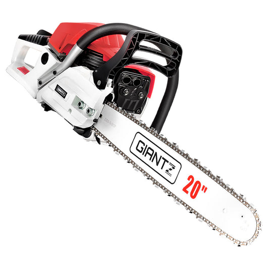 Giantz 62CC Commercial Petrol Chainsaw - Red & White - Pet And Farm