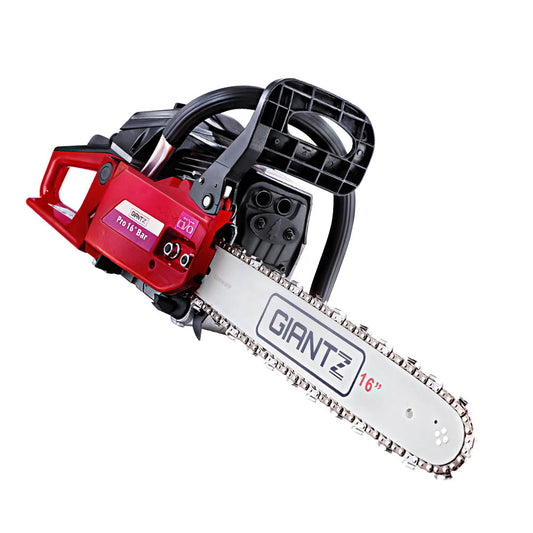 GIANTZ 45CC Petrol Commercial Chainsaw Chain Saw Bar E-Start Black - Pet And Farm