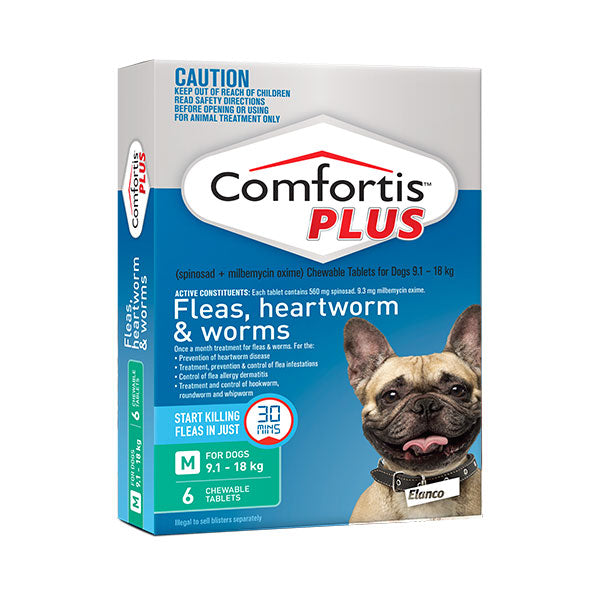 Comfortis Plus Green Chews for Medium Dogs – 6 Pack - Pet And Farm