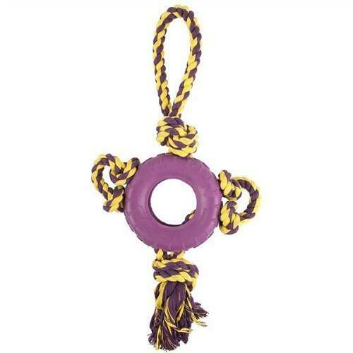 Cross & Rubber Tyre Dog Toy - Pet And Farm