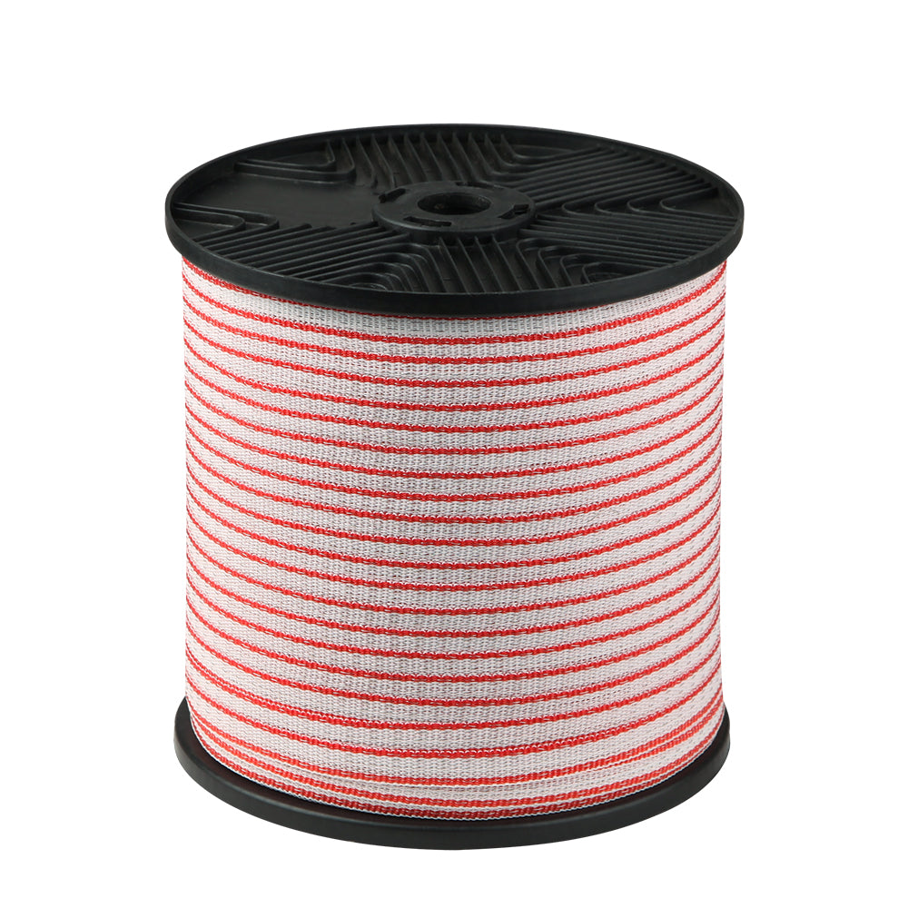 Giantz Electric Fence Wire 400M Tape Fencing Roll Energiser Poly Stainless Steel - Pet And Farm