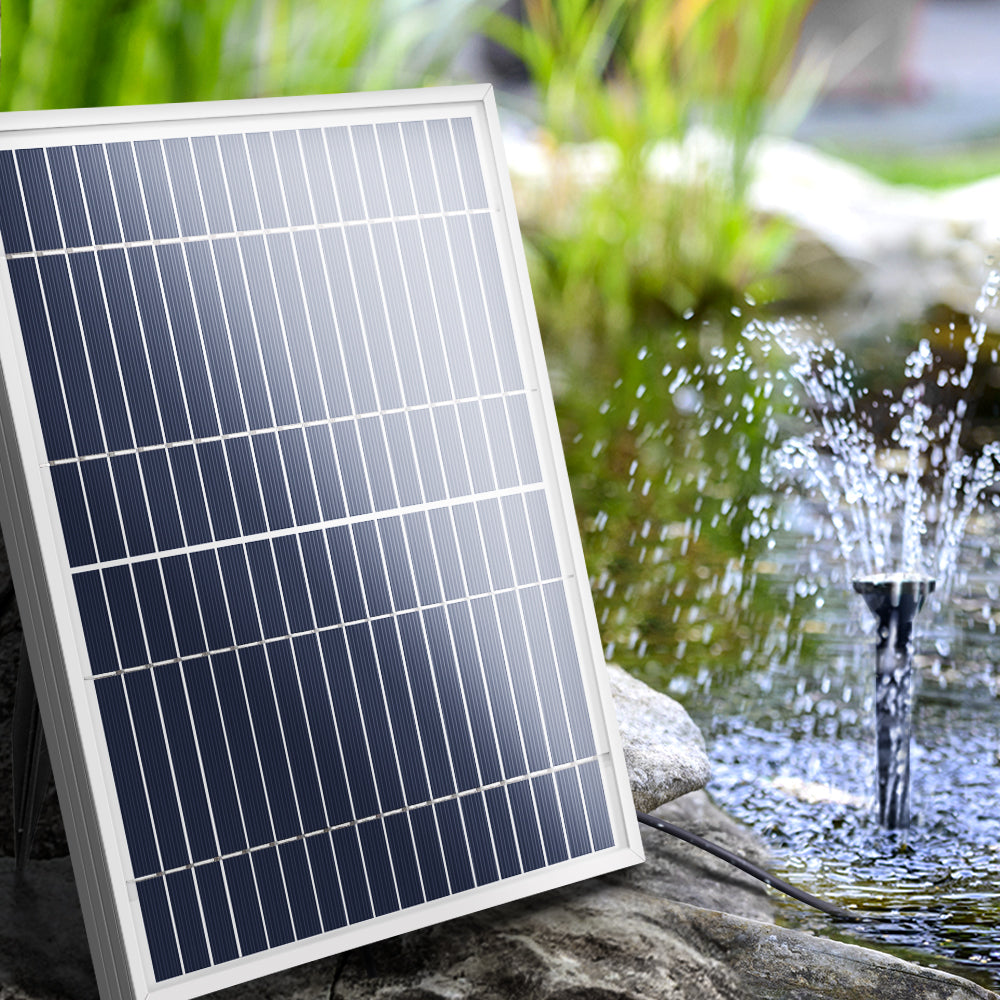 Solar Powered Pond Pump Outdoor Waterfall Bird Bath Fountains Kits 9.7 FT - Pet And Farm