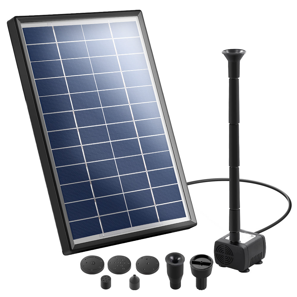 Solar Pond Pump Powered Garden Bird Bath Submersible Kit Panel Outdoor 6 FT - Pet And Farm