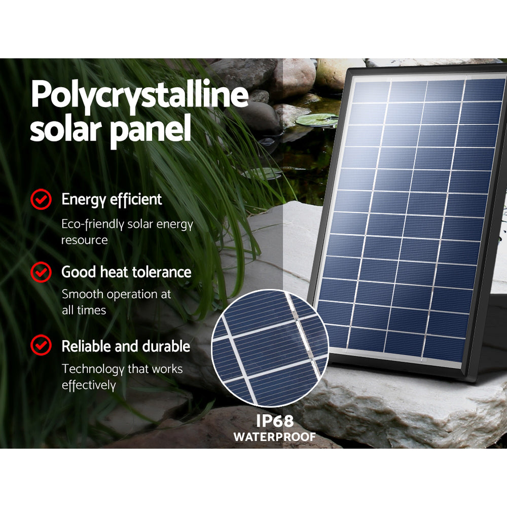 Solar Pond Pump Powered Garden Bird Bath Submersible Kit Panel Outdoor 6 FT - Pet And Farm