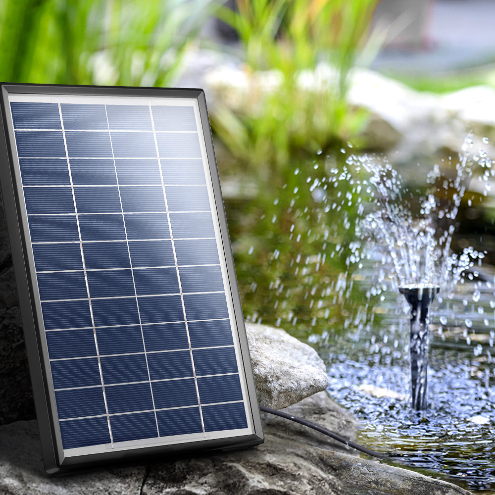 Solar Pond Pump Powered Garden Bird Bath Submersible Kit Panel Outdoor 6 FT - Pet And Farm