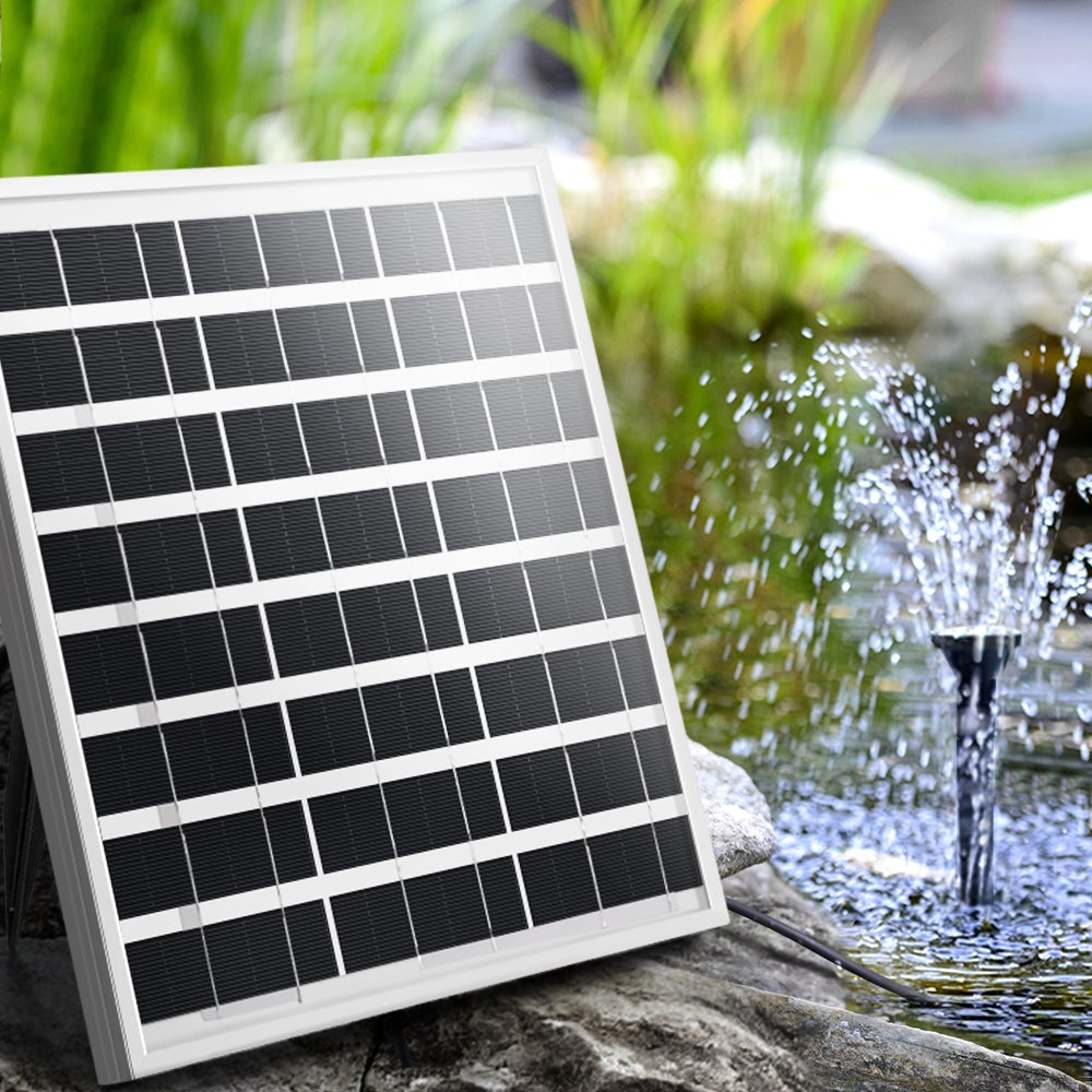 Solar Pond Pump Powered Outdoor Garden Water Pool Kit Large Panel 8.2 FT - Pet And Farm