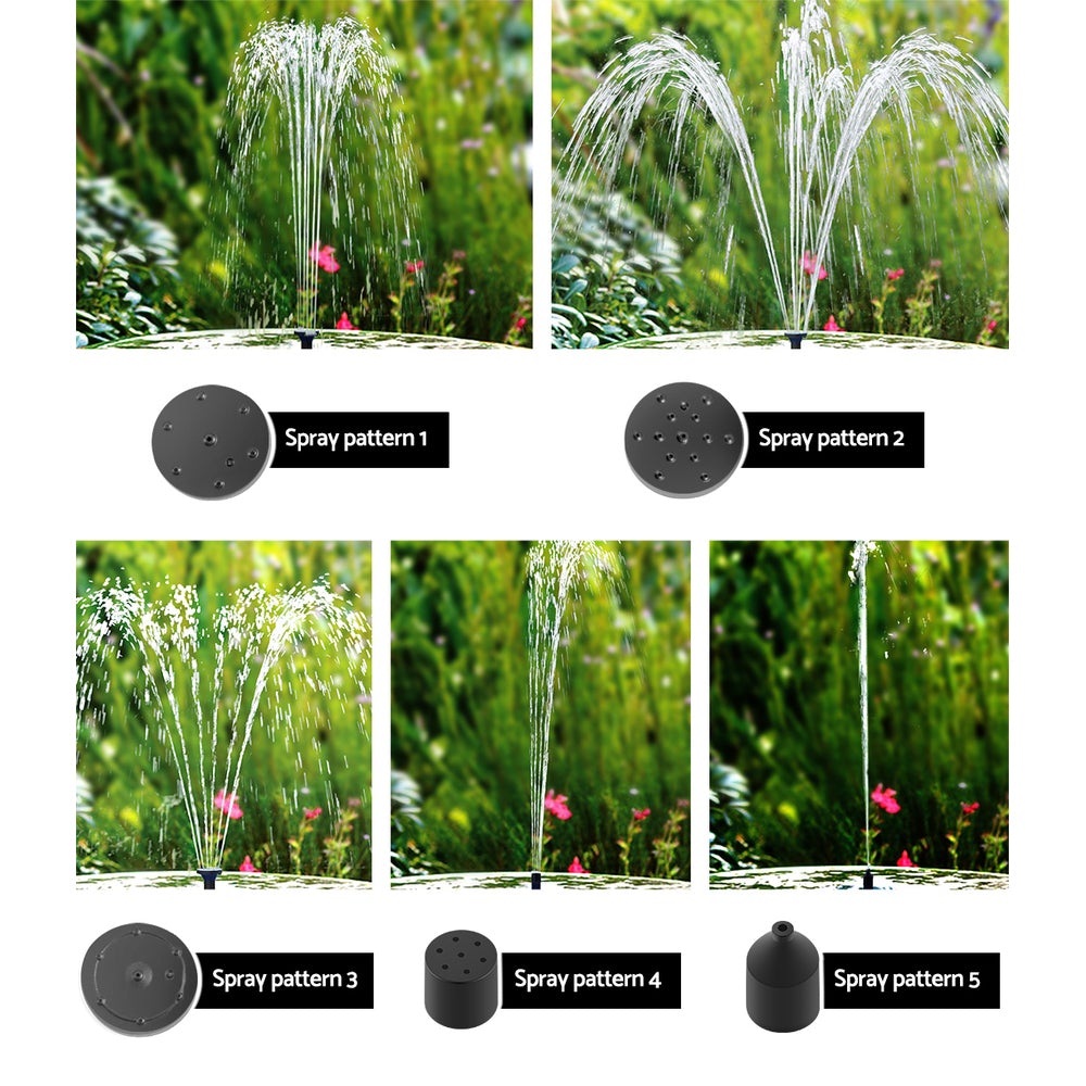 Solar Pond Pump Outdoor Garden Submersible Water Pumps with Battery Kit 4 FT - Pet And Farm
