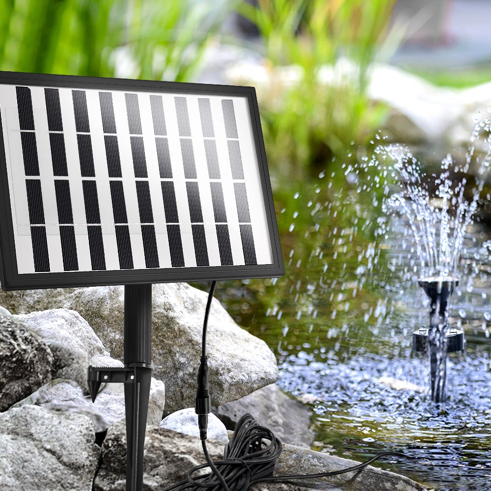 Solar Pond Pump Outdoor Garden Submersible Water Pumps with Battery Kit 4 FT - Pet And Farm