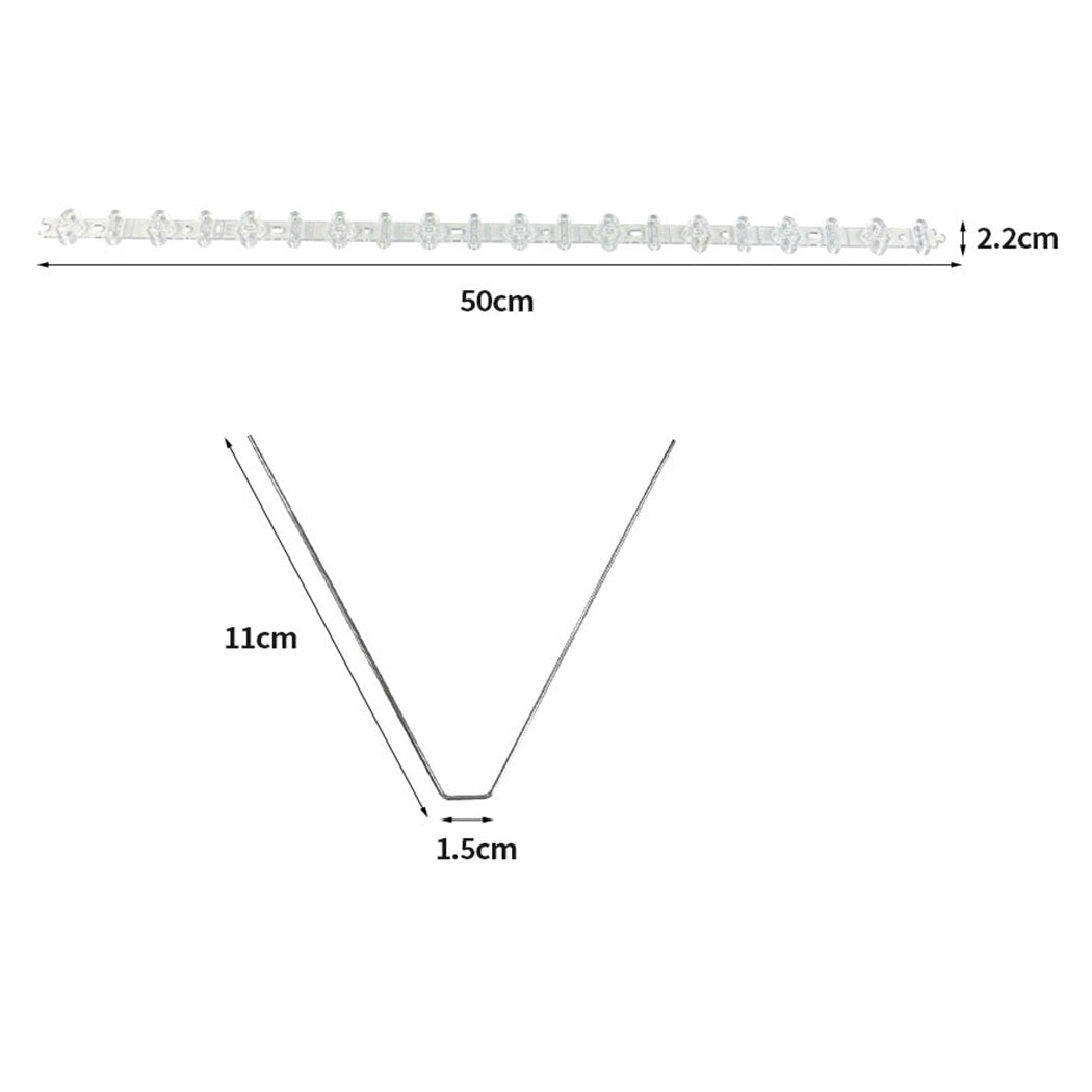 10x 50cm Anti Narrow Bird Spikes Pigeon Deterrent Repellent Bird Sting Stainless - Pet And Farm