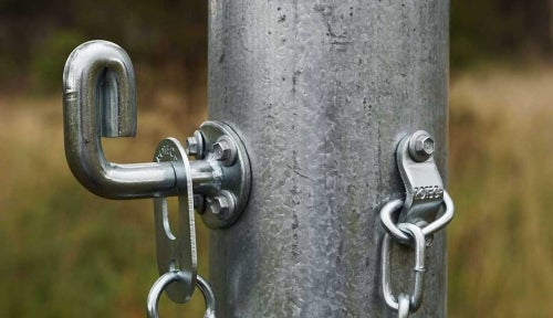 Farm Gate Oval Latch Kit Screw or Weld On 350mm Chain - Pet And Farm
