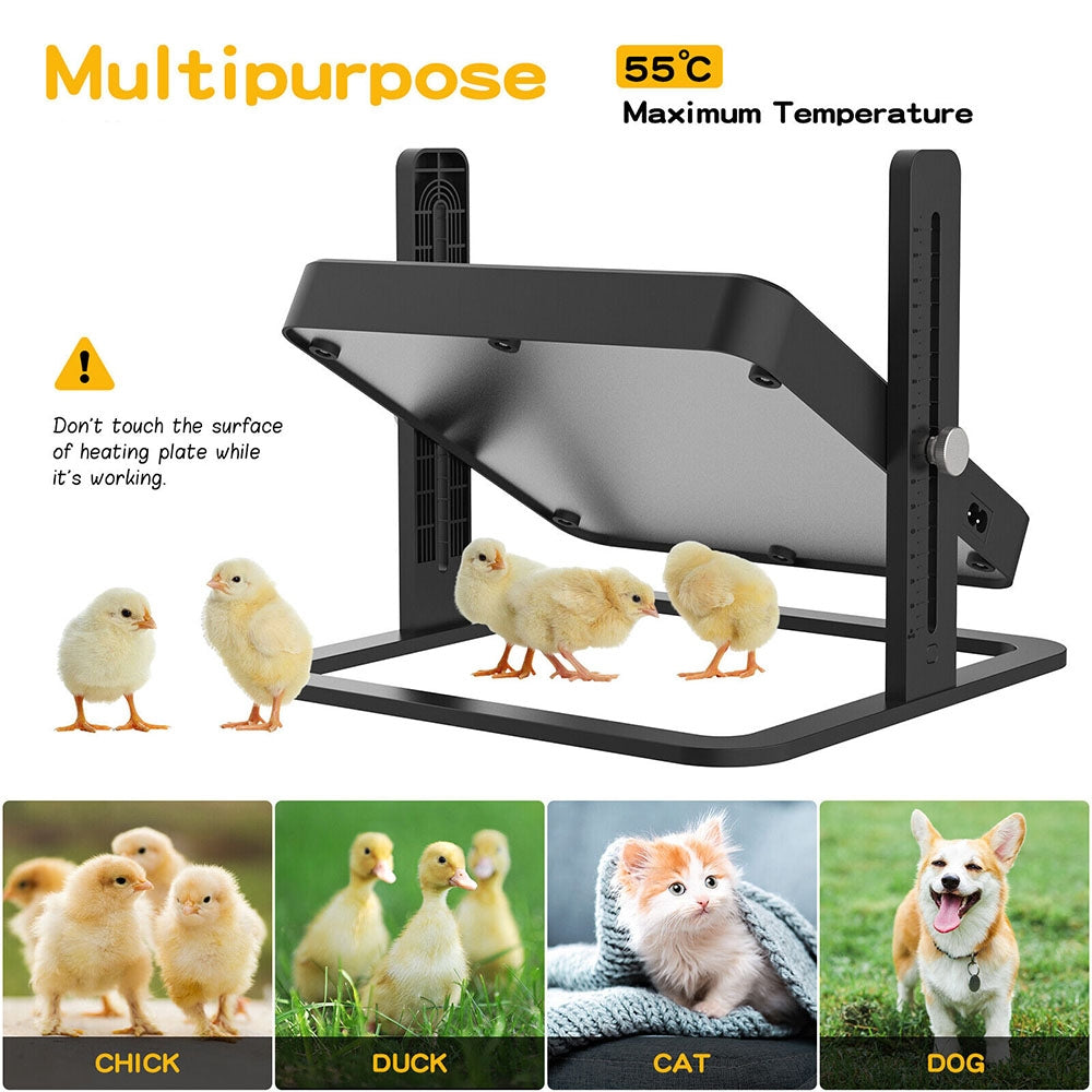 13W Chick Brooder Heating Plate 27x27cm Chicken Coop Heater Duck Poultry Warmer - Pet And Farm