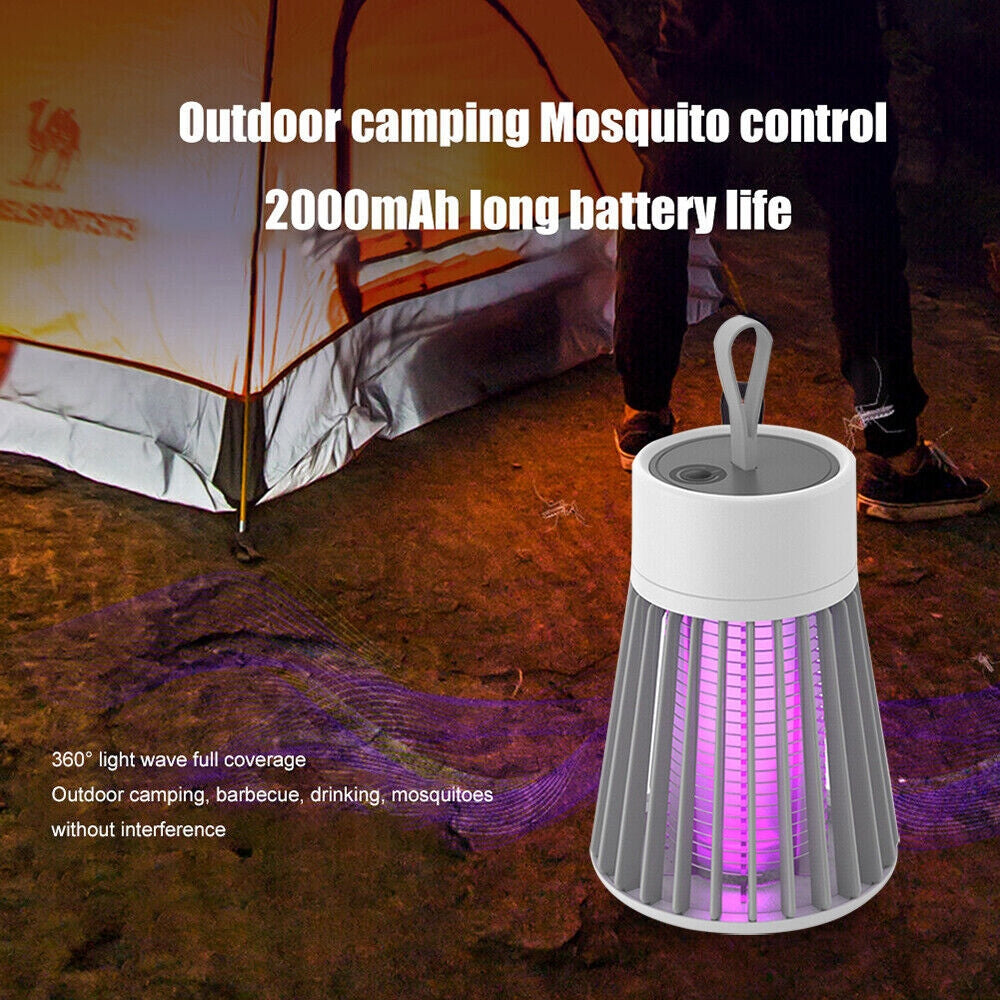 Electric Mosquito Killer Lamp Rechargeable Insect Catcher Fly Bug Zapper Trap LED UV Mozzie - Pet And Farm
