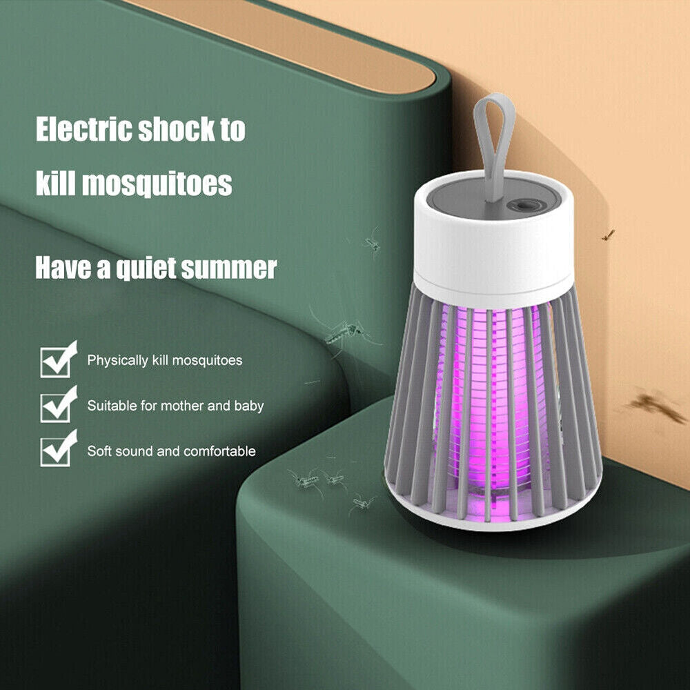 Electric Mosquito Killer Lamp Rechargeable Insect Catcher Fly Bug Zapper Trap LED UV Mozzie - Pet And Farm