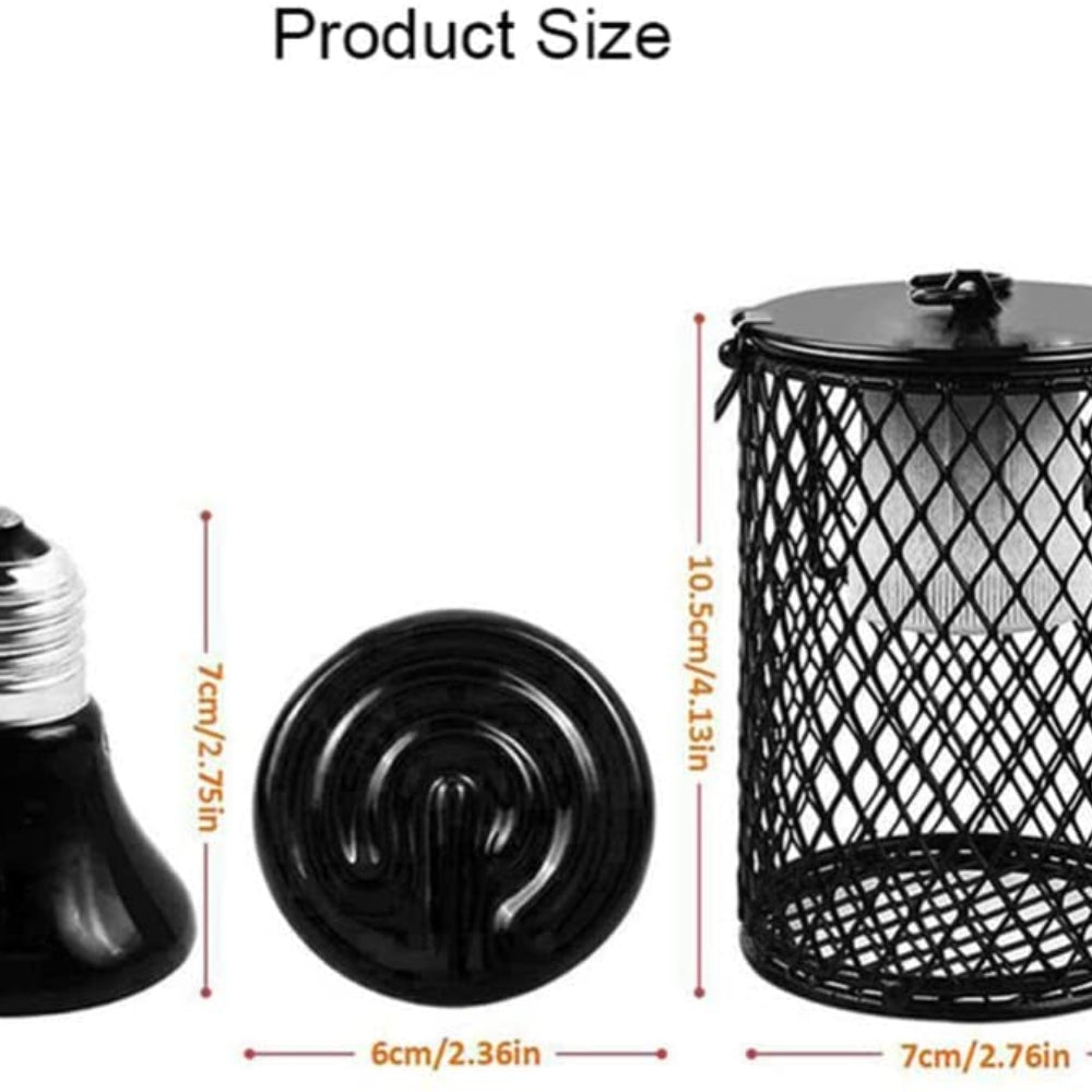100W Reptile Ceramic Heat Lamp anti-hot Cage Light Holder Switch Chicken Brooder - Pet And Farm