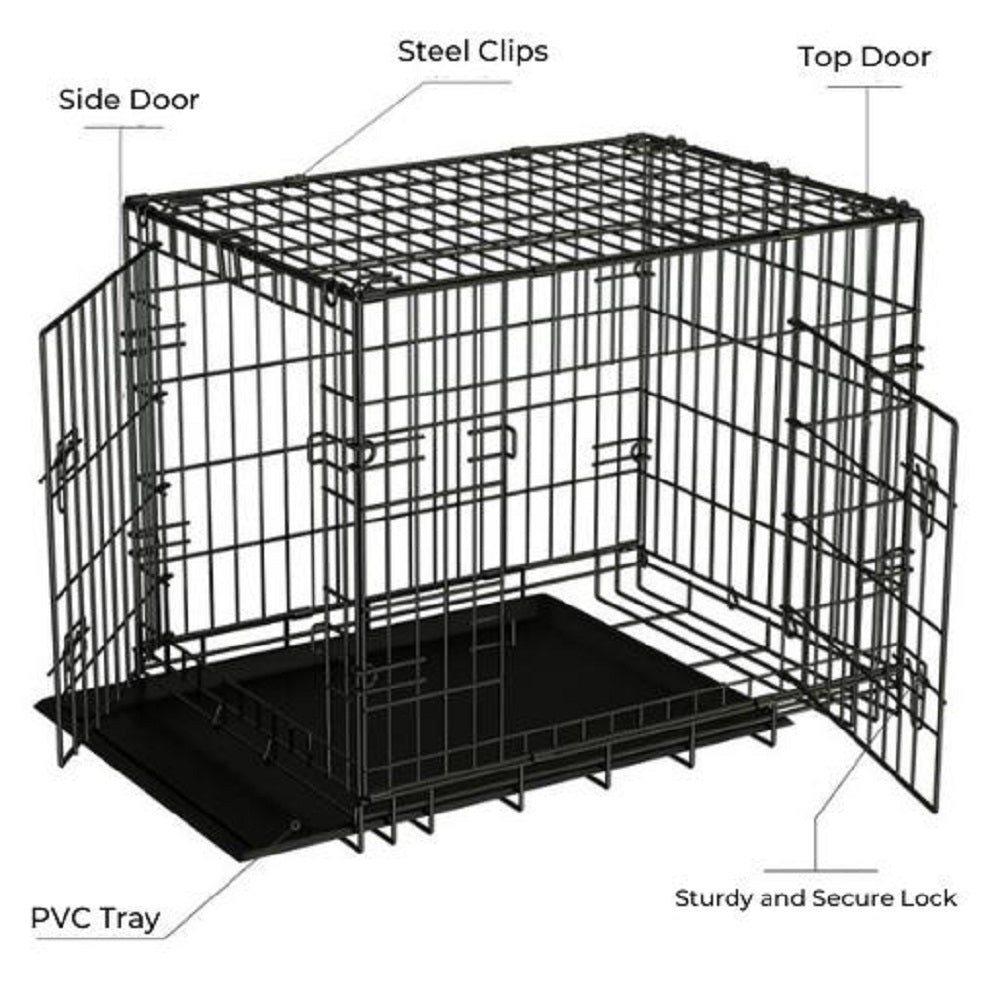 Floofi Dog Cage 36" FI-PC-128-XD - Pet And Farm