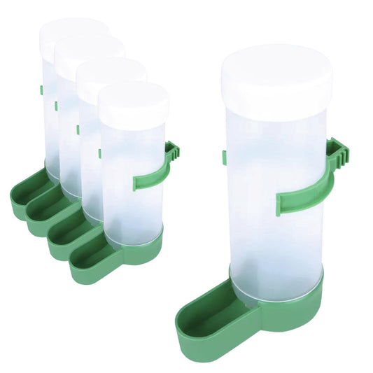 5x Bird Cage Food Dispenser Feeder Automatic Pet Parrot Budgie Cockatiel Aviary - Pet And Farm