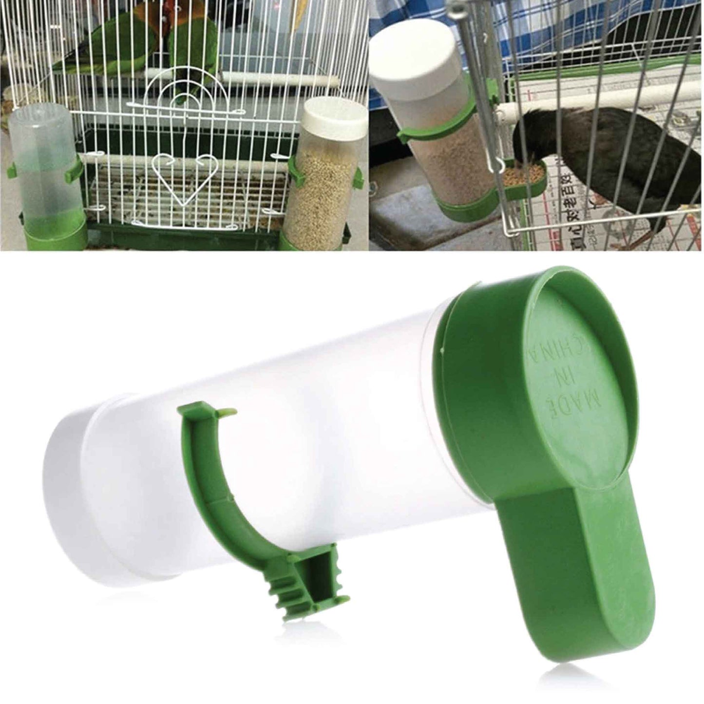 5x Bird Cage Food Dispenser Feeder Automatic Pet Parrot Budgie Cockatiel Aviary - Pet And Farm