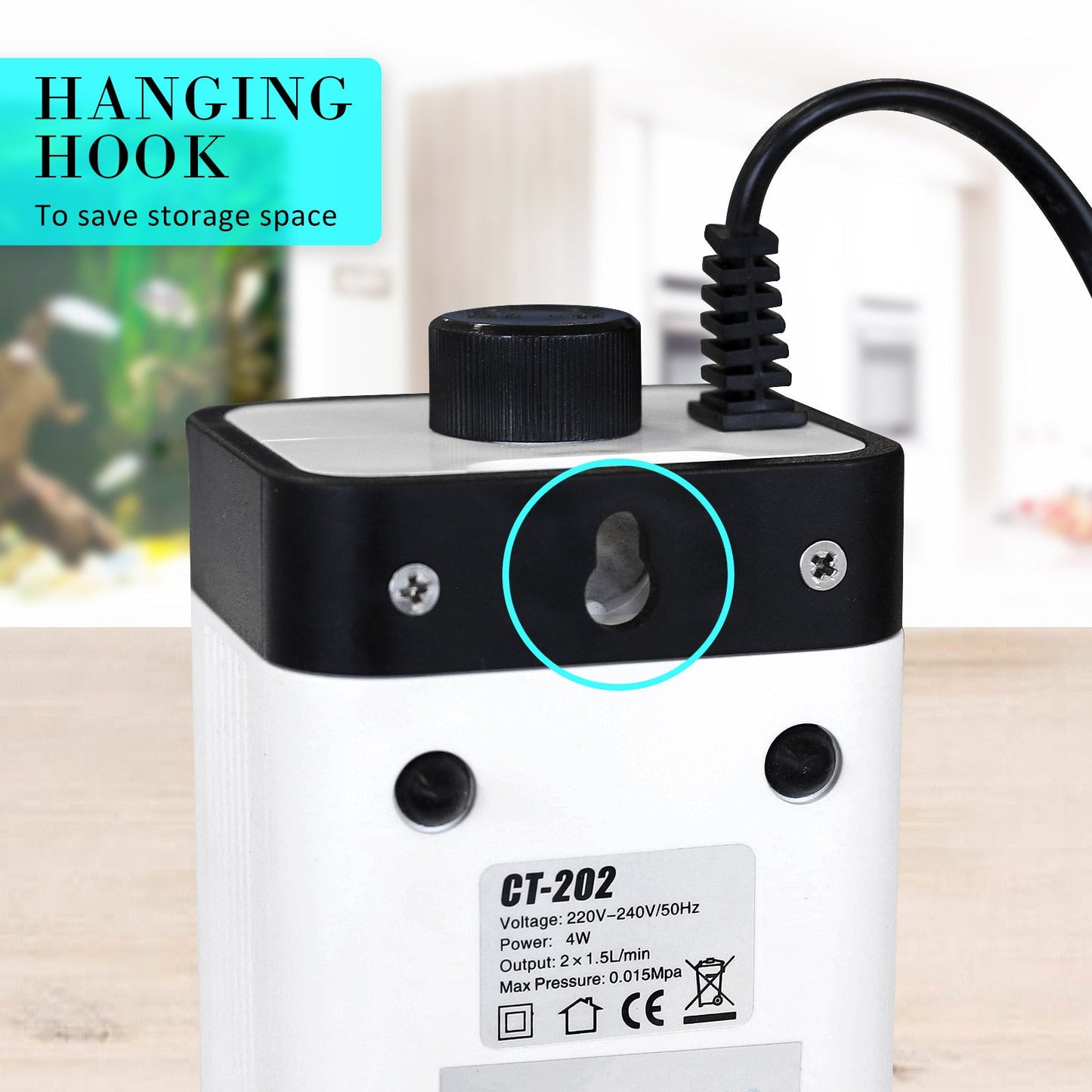 Dynamic Power Aquarium Air Pump Oxygen Hydroponic 2 Outlet 180L/H 4W - Pet And Farm