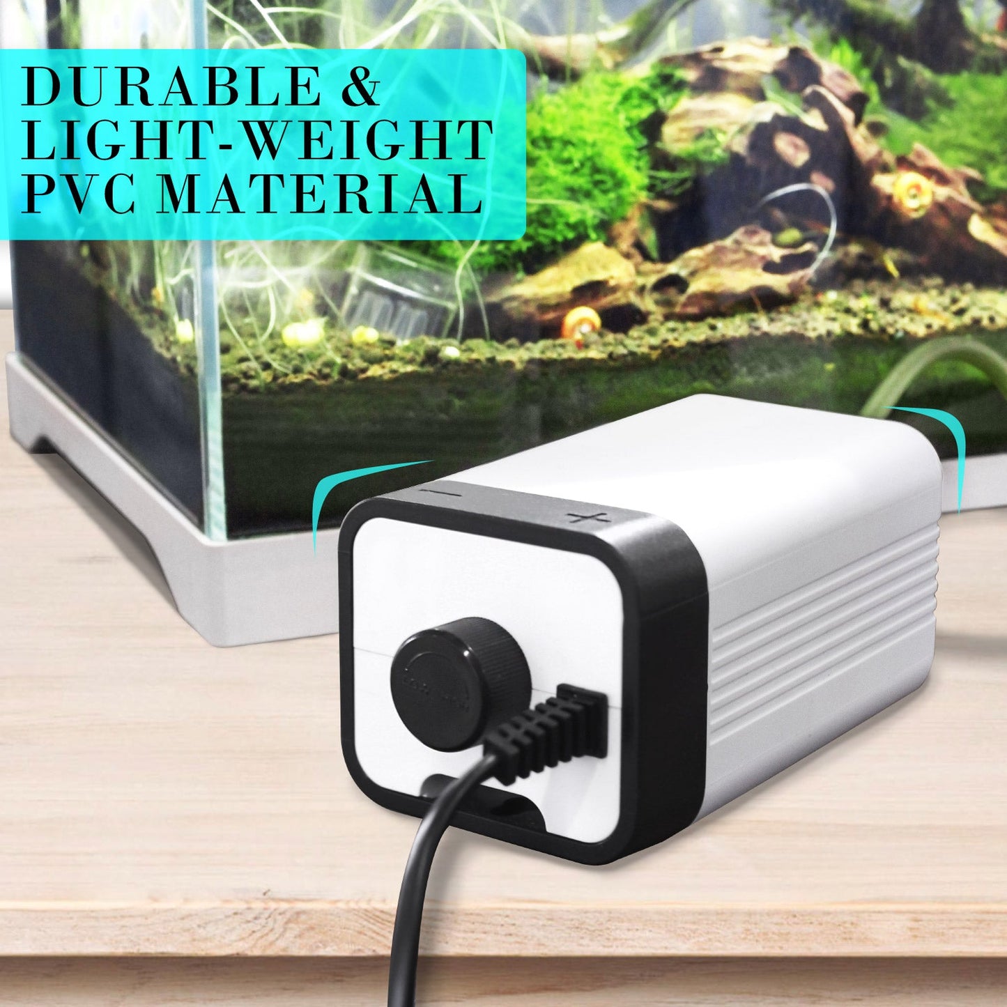Dynamic Power Aquarium Air Pump Oxygen Hydroponic 2 Outlet 180L/H 4W - Pet And Farm